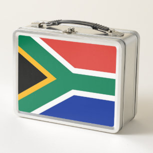 Metalen Roestvrij Lunchbox met Zuid-Afrika vlag