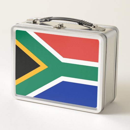 Metalen Roestvrij Lunchbox met Zuid-Afrika vlag (Voorkant)