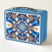 Metalen Roestvrije Lunchbox met Argentijnse kleure (Achterkant)