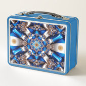 Metalen Roestvrije Lunchbox met Argentijnse kleure (Voorkant)