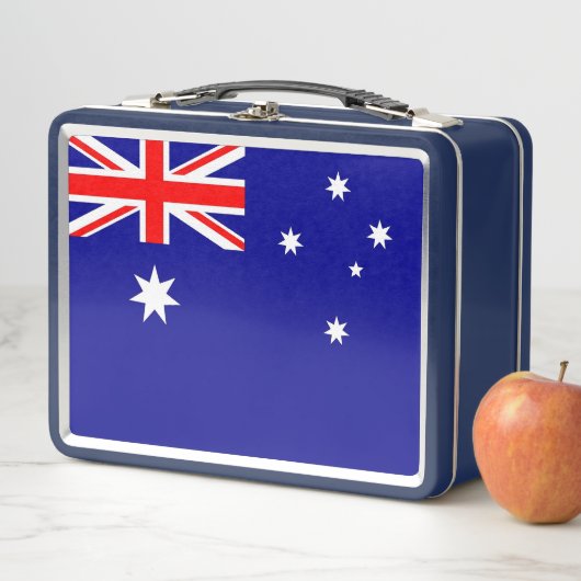 Metalen Roestvrije Lunchbox met Australische vlag (In situ)
