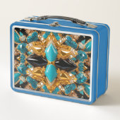 Metalen Roestvrije Lunchbox met Bahama's Kleuren (Voorkant)
