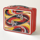 Metalen Roestvrije Lunchbox met Belgische kleuren (Voorkant)