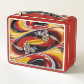 Metalen Roestvrije Lunchbox met Belgische kleuren (Achterkant)