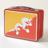 Metalen Roestvrije Lunchbox met Bhutan vlag (Voorkant)