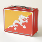 Metalen Roestvrije Lunchbox met Bhutan vlag (Achterkant)