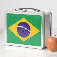 Metalen Roestvrije Lunchbox met Braziliaanse vlag