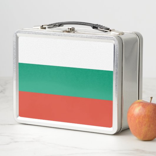 Metalen Roestvrije Lunchbox met Bulgaarse vlag (In situ)