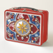 Metalen Roestvrije Lunchbox met Colombiaanse kleur (Voorkant)