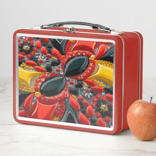 Metalen Roestvrije Lunchbox met Duitsland Kleuren (In situ)