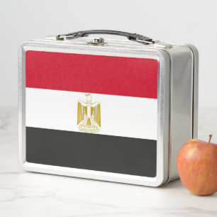 Metalen Roestvrije Lunchbox met Egyptische vlag