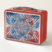 Metalen Roestvrije Lunchbox met Franse kleuren (Voorkant)