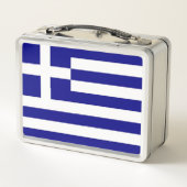 Metalen Roestvrije Lunchbox met Griekse vlag (Achterkant)
