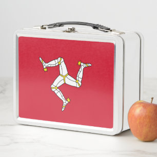 Metalen Roestvrije Lunchbox met Isle of Man vlag