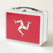 Metalen Roestvrije Lunchbox met Isle of Man vlag (Voorkant)