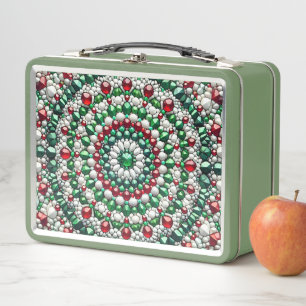 Metalen Roestvrije Lunchbox met Italiaanse kleuren