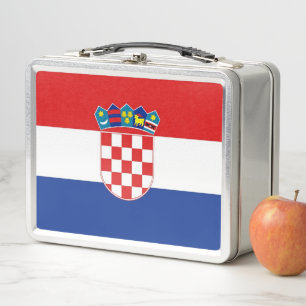 Metalen Roestvrije Lunchbox met Kroatische vlag
