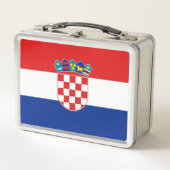 Metalen Roestvrije Lunchbox met Kroatische vlag (Voorkant)