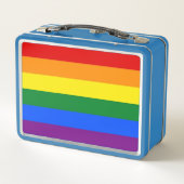 Metalen Roestvrije Lunchbox met LGBT Pride vlag (Achterkant)