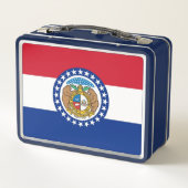 Metalen Roestvrije Lunchbox met Missouri vlag (Achterkant)