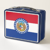 Metalen Roestvrije Lunchbox met Missouri vlag (Voorkant)
