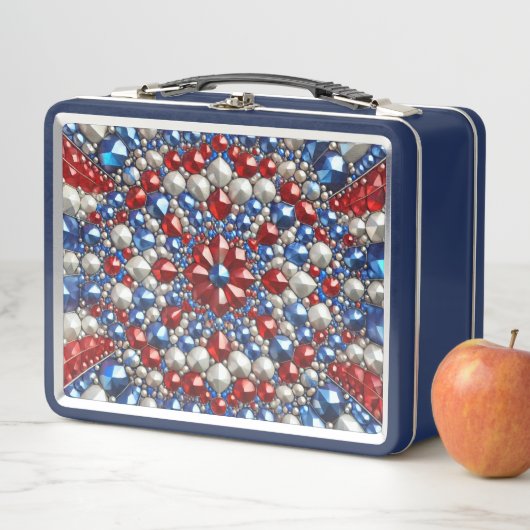 Metalen Roestvrije Lunchbox met Nederlandse kleure (In situ)