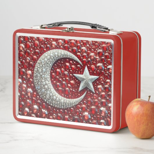 Metalen Roestvrije Lunchbox met Turkse kleuren (In situ)