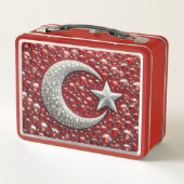 Metalen Roestvrije Lunchbox met Turkse kleuren (Achterkant)