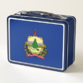 Metalen Roestvrije Lunchbox met Vermont State vlag (Achterkant)