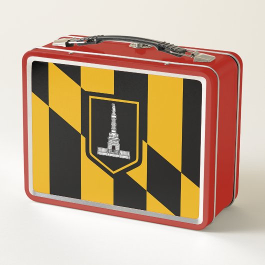 Metalen Roestvrije Lunchbox met vlag van Baltimore (Achterkant)