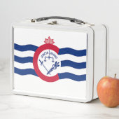 Metalen Roestvrije Lunchbox met vlag van Cincinnat (In situ)