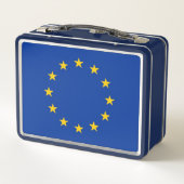 Metalen Roestvrije Lunchbox met vlag van de Europe (Achterkant)