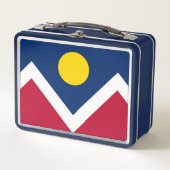 Metalen Roestvrije Lunchbox met vlag van Denver (Voorkant)