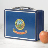 Metalen Roestvrije Lunchbox met vlag van Idaho (In situ)