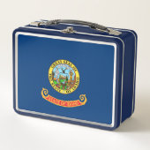Metalen Roestvrije Lunchbox met vlag van Idaho (Voorkant)