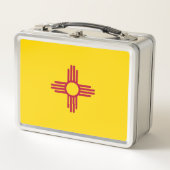 Metalen Roestvrije Lunchbox met vlag van New Mexic (Voorkant)