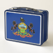 Metalen Roestvrije Lunchbox met vlag van Pennsylva (Achterkant)