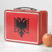 Metalen Roestvrije Lunchbox - vlag van Albanië (In situ)