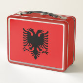 Metalen Roestvrije Lunchbox - vlag van Albanië (Achterkant)