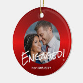 Metalen Rood PHOTO Kerst Decoratie Minimalistisch (Links)