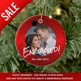 Metalen Rood PHOTO Kerst Decoratie Minimalistisch