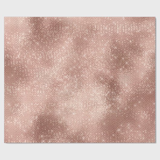 Metalen Roos Blush Skinny Spark Delicate Bridal 16 Cadeaupapier (Vlak)