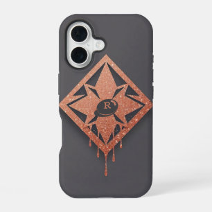 Metalen Roos Diamant iPhone 16 Hoesje
