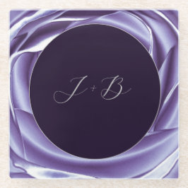 Metalen roze paarse vierkante onderzetter