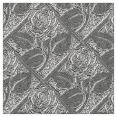 Metalen Rozen 05, Silver-Fabric Stof (Close Up)