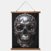 Metalen schedel 2 hangend wandkleed (Voorkant)