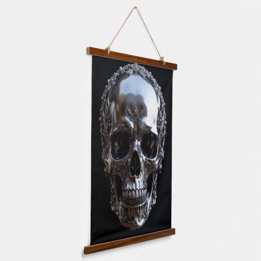 Metalen schedel hangend wandkleed (Gebogen)