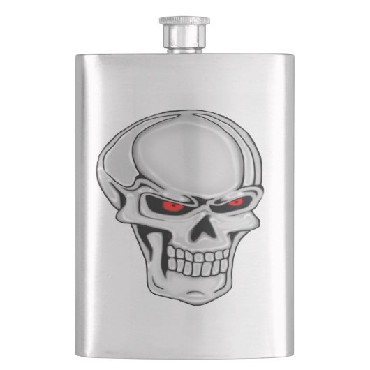 Metalen Schedel Heupfles (Voorkant)