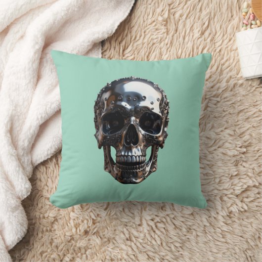 Metalen schedel kussen (Deken)