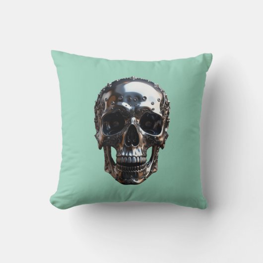 Metalen schedel kussen (Voorkant)